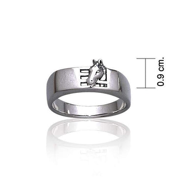Horse Stables Silver Ring TR3569 - Jewelry